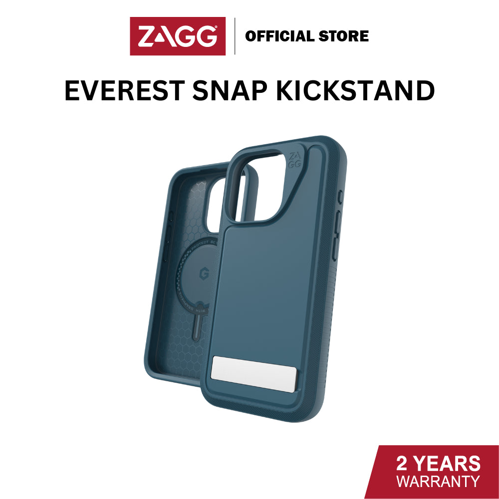 Zagg Everest Snap with Kick Stand Case with Graphene For iPhone 15 Pro / 15 Pro Max | 2 Years Limited Warranty