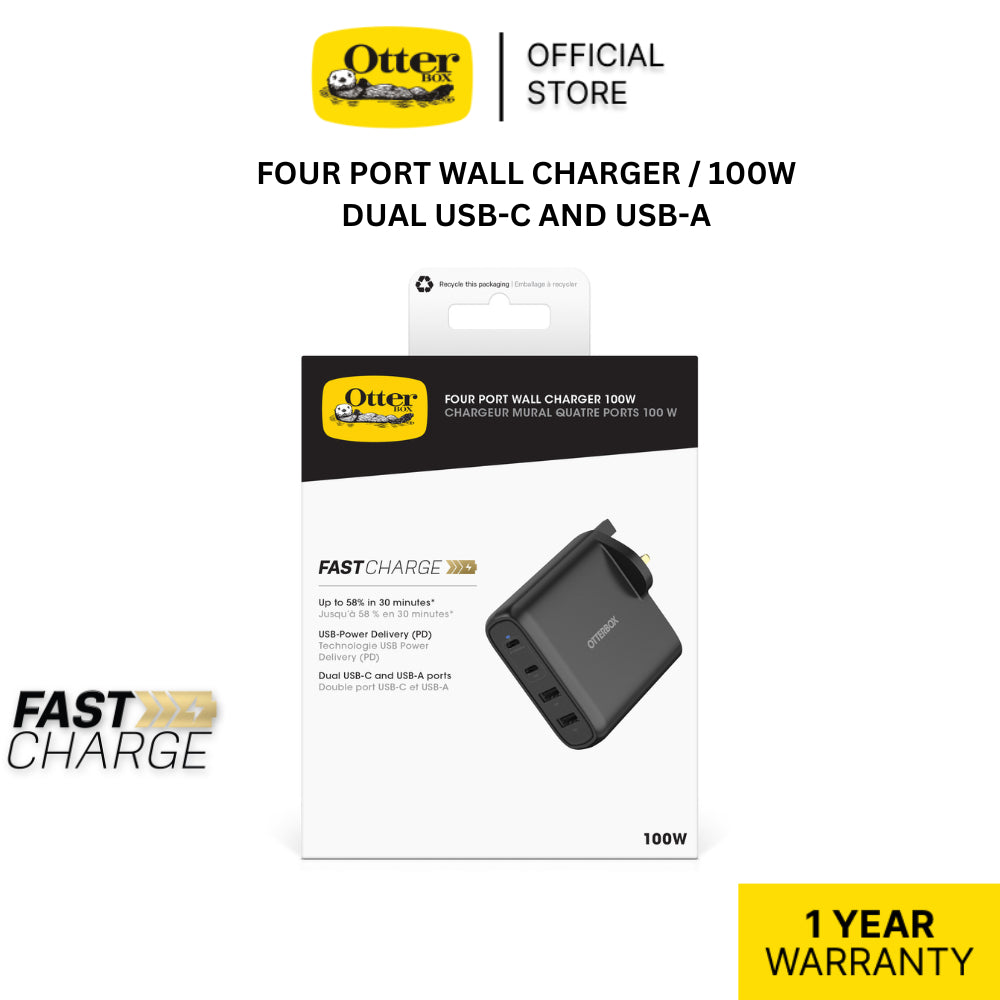 Otterbox Four Ports Wall Charger 100W I 1 Year Warranty