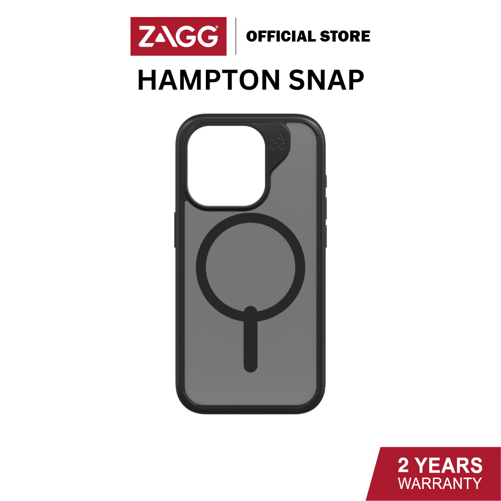 Zagg Hampton Snap Essential Series Case for iPhone 15 / 15 Plus / 15 Pro / 15 Pro Max | 2 Years Limited Warranty