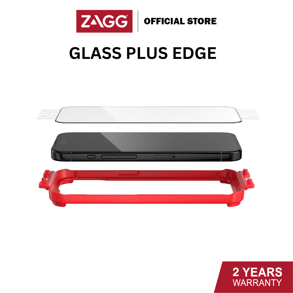 Zagg Glass Plus Edge Series Screen Protector for iPhone 15 / 15 Plus / 15 Pro / 15 Pro Max