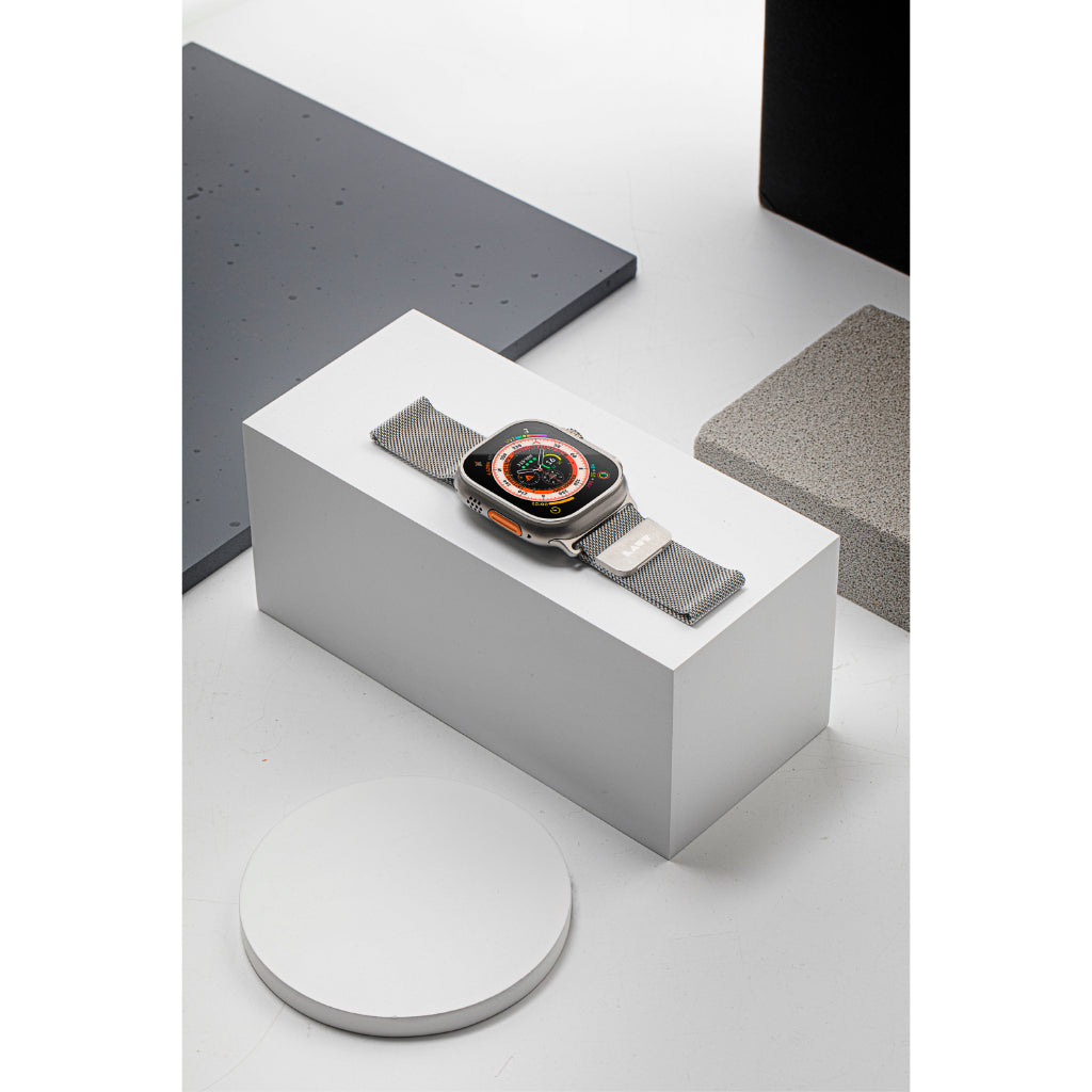 LAUT Apple Watch Band 49mm Ultra Steel Loop Titanium