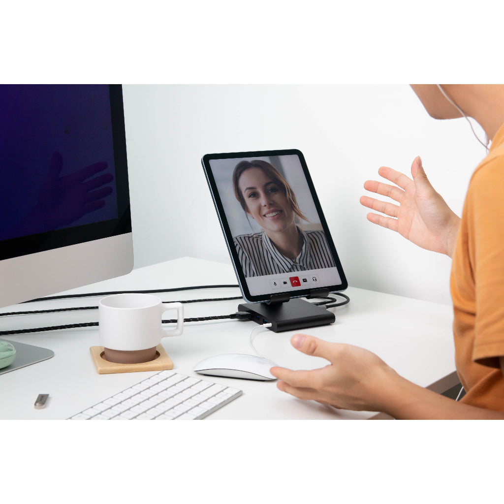 Mazer Infinite.Multimedia USB-C Hub & Tablet Stand | 2 Years Warranty