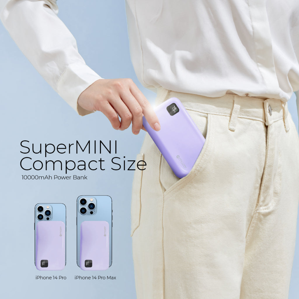 Mazer Infinite.Boost Power Link Trio 10K mAh Power Bank with Certified MFI Lightning & USB-C Cables | 2 Years Warranty