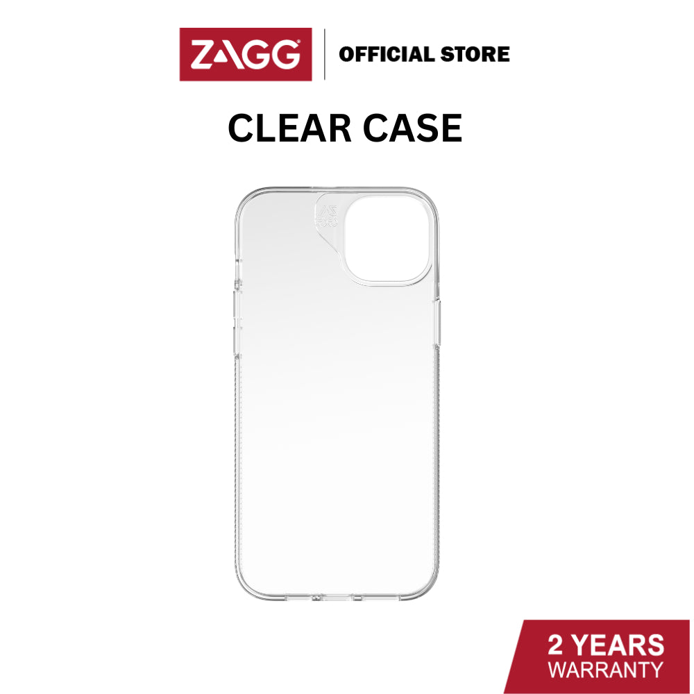 Zagg Clear Essential Series Case for iPhone 15 / 15 Plus / 15 Pro / 15 Pro Max | 2 Years Limited Warranty