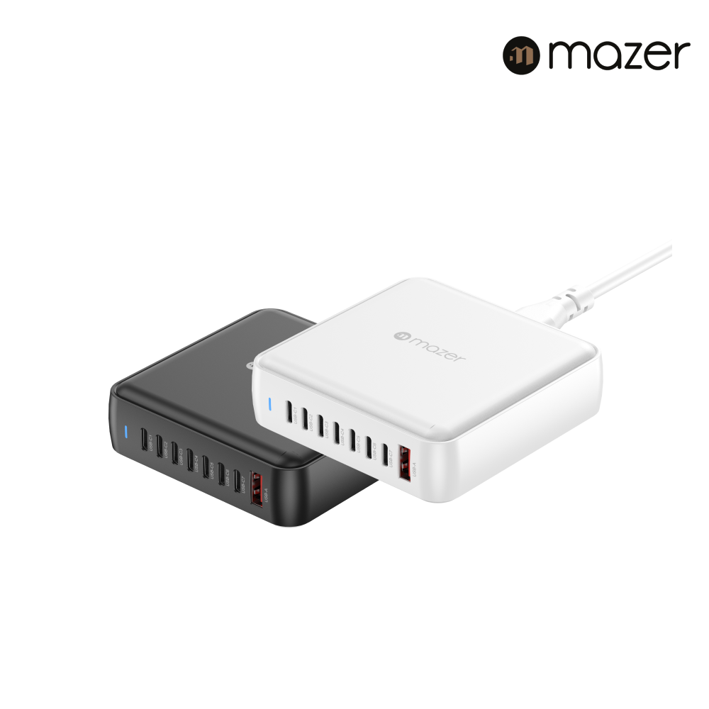 Mazer Charger GanPrestige 170W 8-IN-1 Desktop Charger Fast Charging USB-C Charger