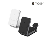 Mazer Wireless Charger Qi2 Certified Foldable Trio 3in1 / Duo+ 2in1 Magnetic Wireless Charger