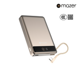 (CCC Certified) Mazer Powerbank Qi2 10000mAh Wireless Powerbank PD30W | USB-C Cable | Ai Display