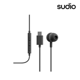 Sudio V3 Essential Wired Earbuds with Microphone - USB-C, Tangle-Free Cable for Clear Calls