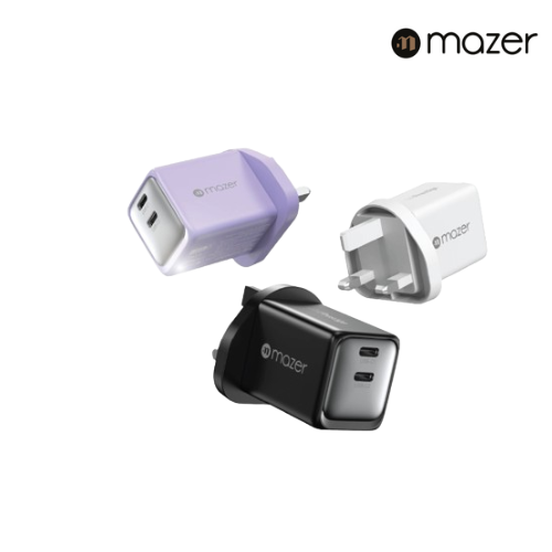 Mazer 48W GaN3 Charger - Dual USB-C Port | 2 Years Warranty