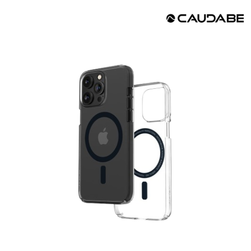 Caudabe Lucid Clear Phone Case (Crystal/Charcoal) for iPhone 15 Pro Max  Year Warranty