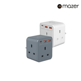 Mazer CubePlug with 3 sockets + 2A1C PD20W Wall Plugs and Charger | 2 Years Warranty