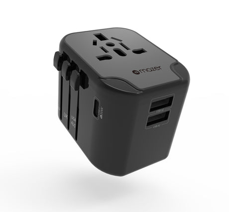 Mazer Infinite 12W/PD20W Travel Adapter with 2 USB-A/ 2 USB-A+1 USB-C World Travel Charger