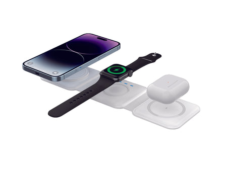 Mazer 3 in 1 Foldable Magnetic Wireless Charger Travel Charger 2 Years Warranty