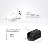 Mazer Infinite.Boost SuperMINI Wall Charger (PD33W-Travel Pin) for iPhone and Android Phone | 2 Years Warranty