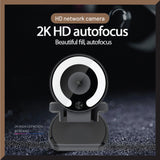 Mazer Infinite Webcam 2K/5MP Ultra HD with Ring Light | 2 Years Warranty