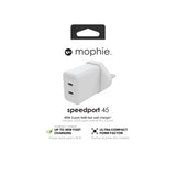 Mophie Speedport 45W 2-Port GaN Fast Wall Charger | 2 Years Warranty