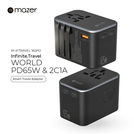 Mazer Infinite.Travel World GAN PD65W Travel Charger | 2 Years Warranty
