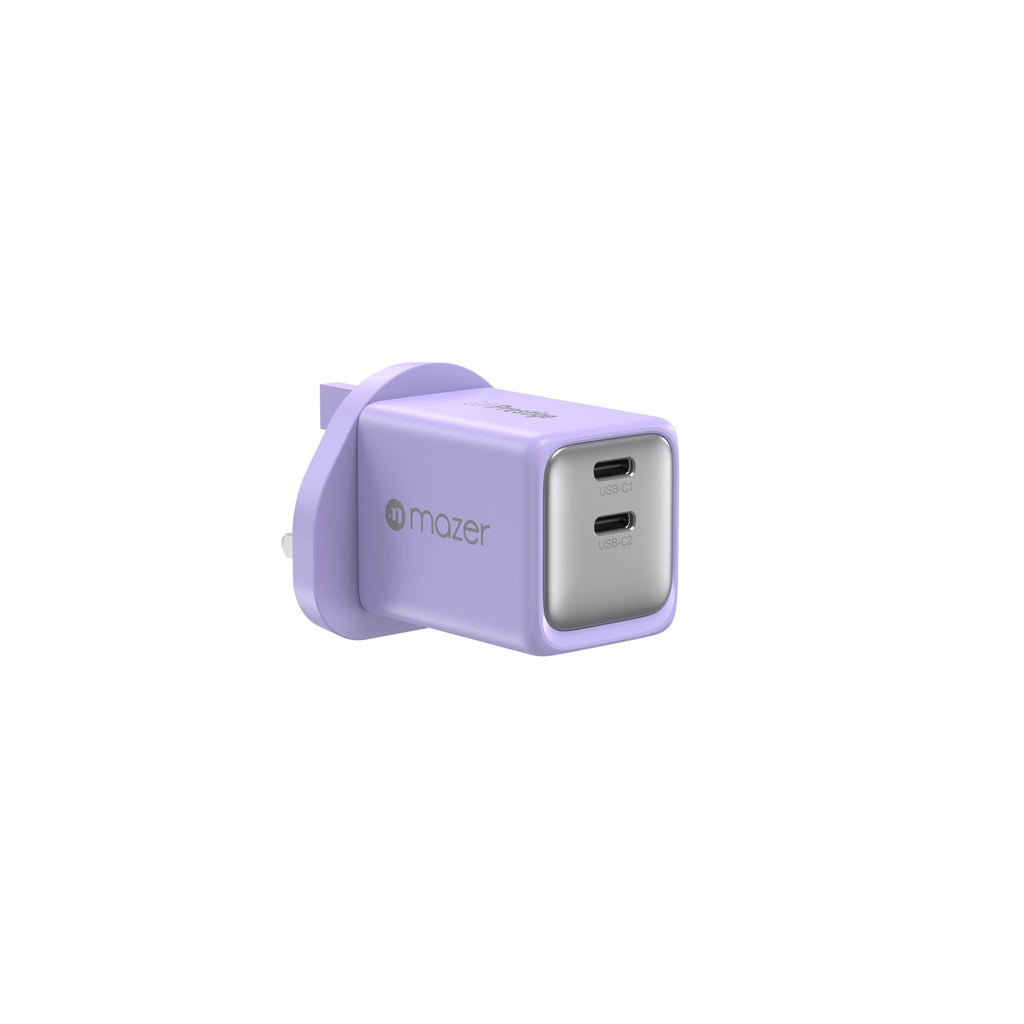 Mazer 48W GaN3 Charger - Dual USB-C Port | 2 Years Warranty