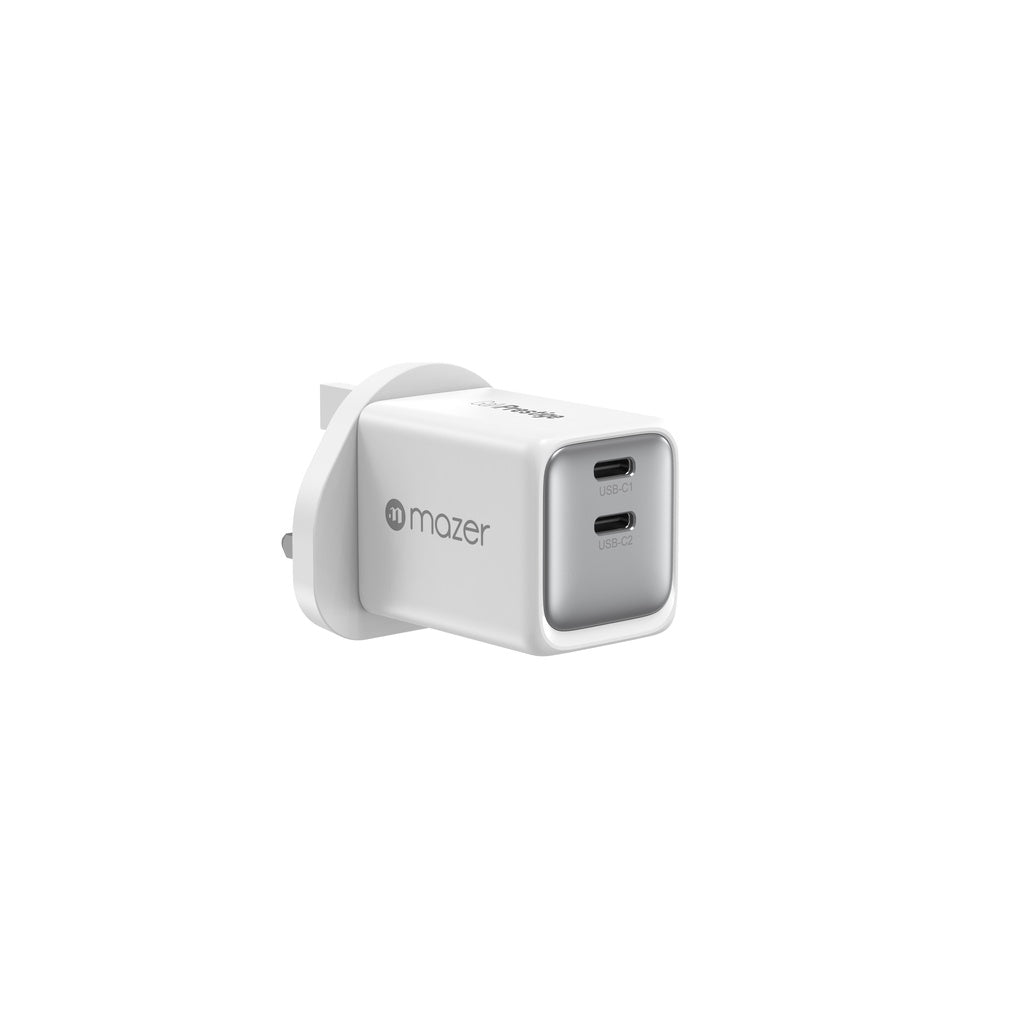 Mazer 48W GaN3 Charger - Dual USB-C Port | 2 Years Warranty