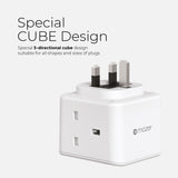 Mazer CubePlug with 3 sockets + 2A1C PD20W Wall Plugs and Charger | 2 Years Warranty