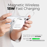 Mazer Powerbank MagLink Trio 10000mAh Built-in USB-C + Lightning Cable + Wireless Charging Powerbank