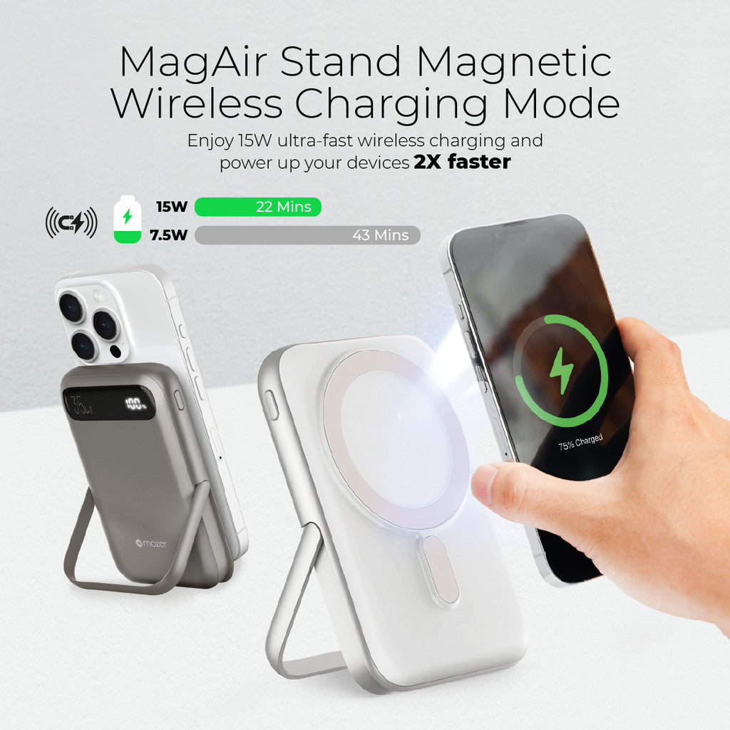 Mazer Magnetic 10000mAh PD35W Qi2 Wireless PowerBank | 2 Years Warranty