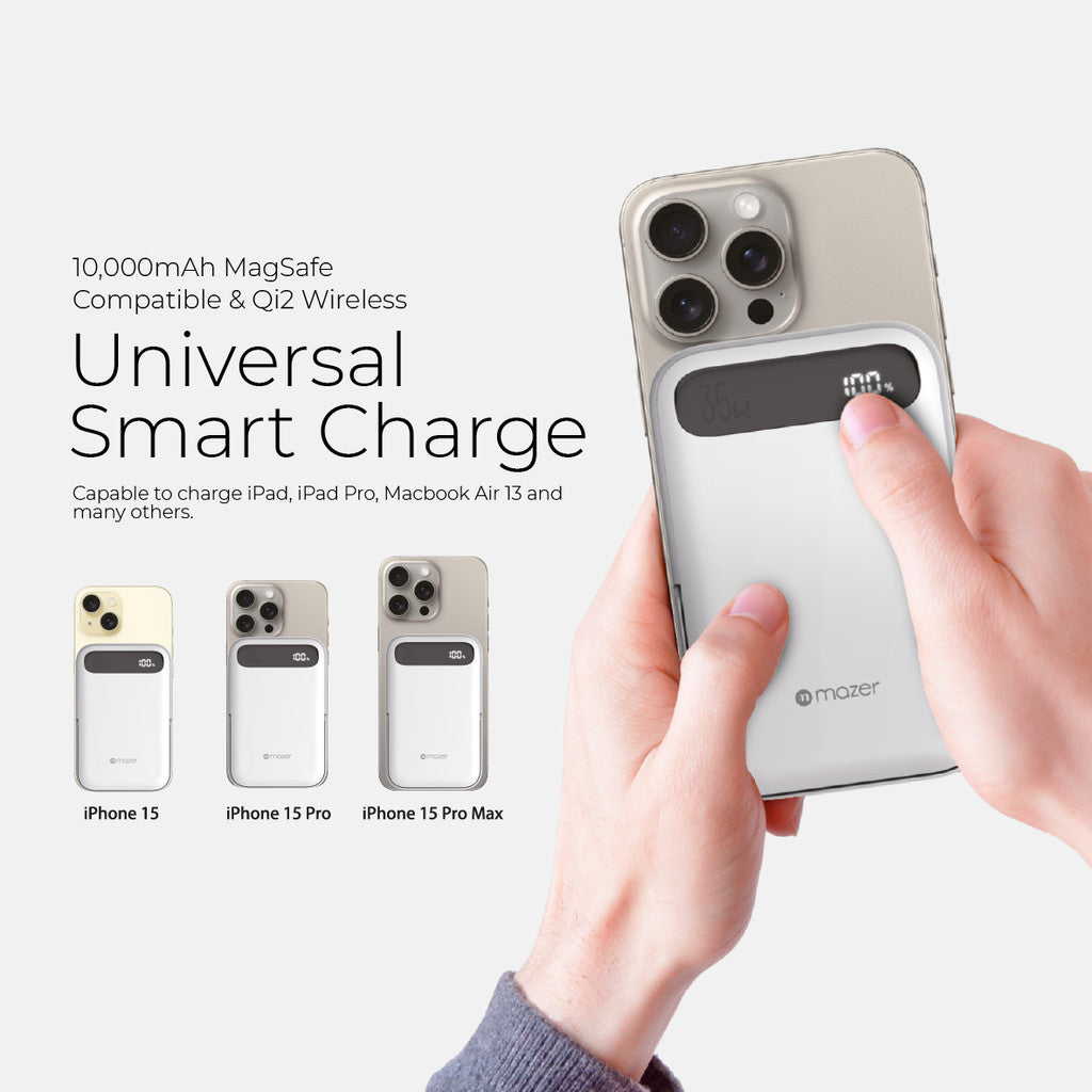 Mazer Magnetic 10000mAh PD35W Qi2 Wireless PowerBank | 2 Years Warranty