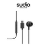 Sudio V3 Essential Wired Earbuds with Microphone - USB-C, Tangle-Free Cable for Clear Calls