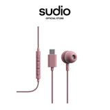 Sudio V3 Essential Wired Earbuds with Microphone - USB-C, Tangle-Free Cable for Clear Calls