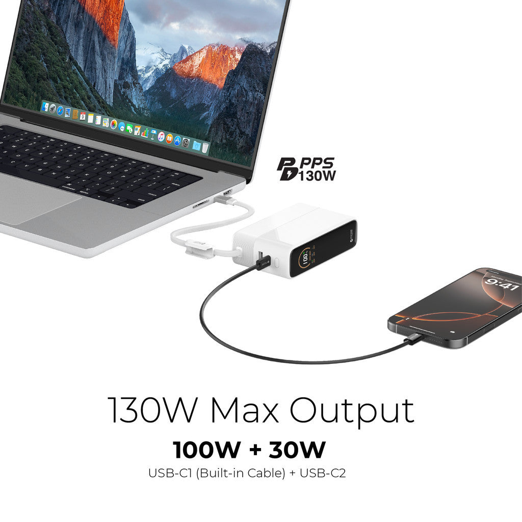 (New CCC Certified) Mazer Power bank PD130W 20000mAh Fast Charging Laptop Powerbank | Ai Display