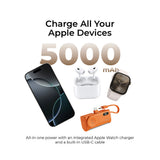 (New CCC Certified) Mazer PD20W 5000mAh Fast Charging Powerbank-Built-in USB-C Cable-Watch Charger