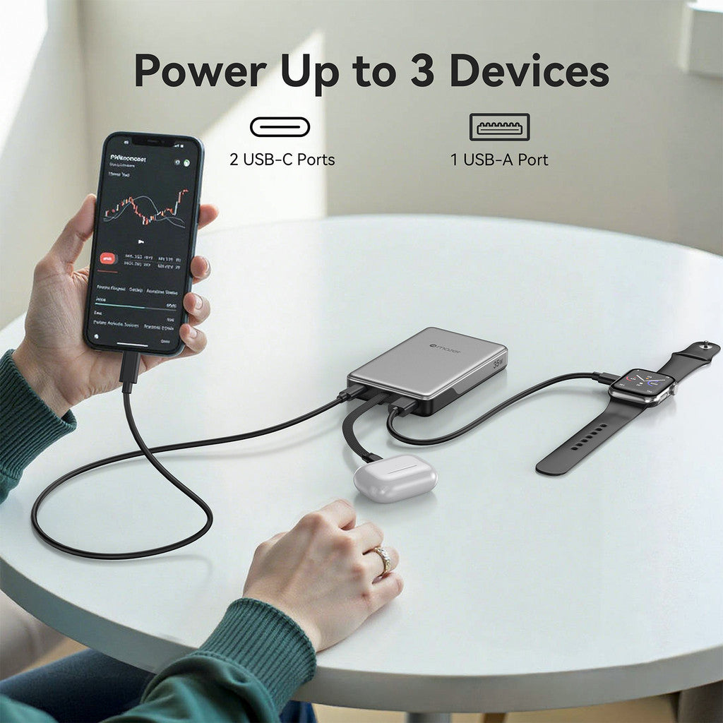 (CCC Certified) Mazer Powerbank 10000mAh PD35W Fast Charging Powerbank with Built-in USB-C Cable