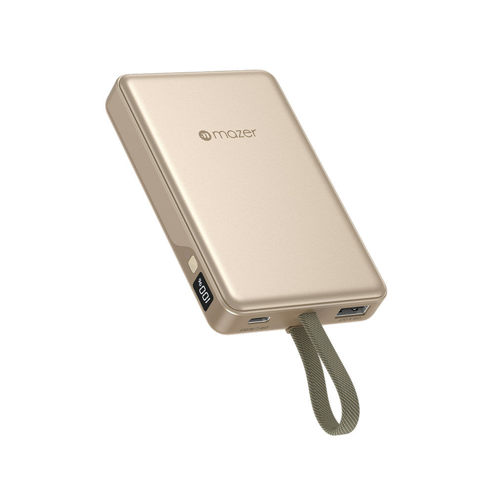 (CCC Certified) Mazer Powerbank 10000mAh PD35W Fast Charging Powerbank with Built-in USB-C Cable