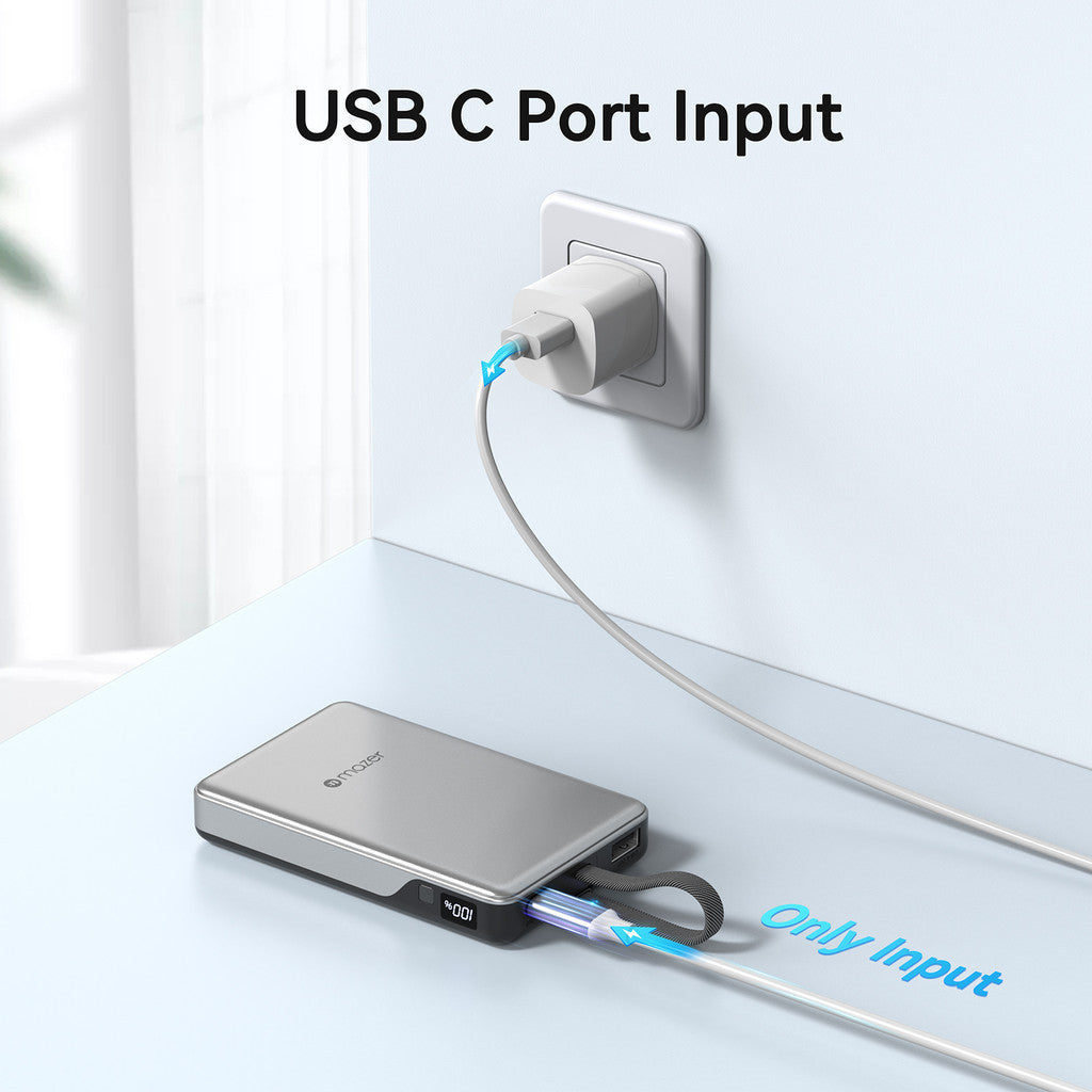 (CCC Certified) Mazer Powerbank 10000mAh PD35W Fast Charging Powerbank with Built-in USB-C Cable