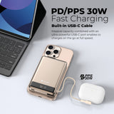 (CCC Certified) Mazer Powerbank Qi2 10000mAh Wireless Powerbank PD30W | USB-C Cable | Ai Display