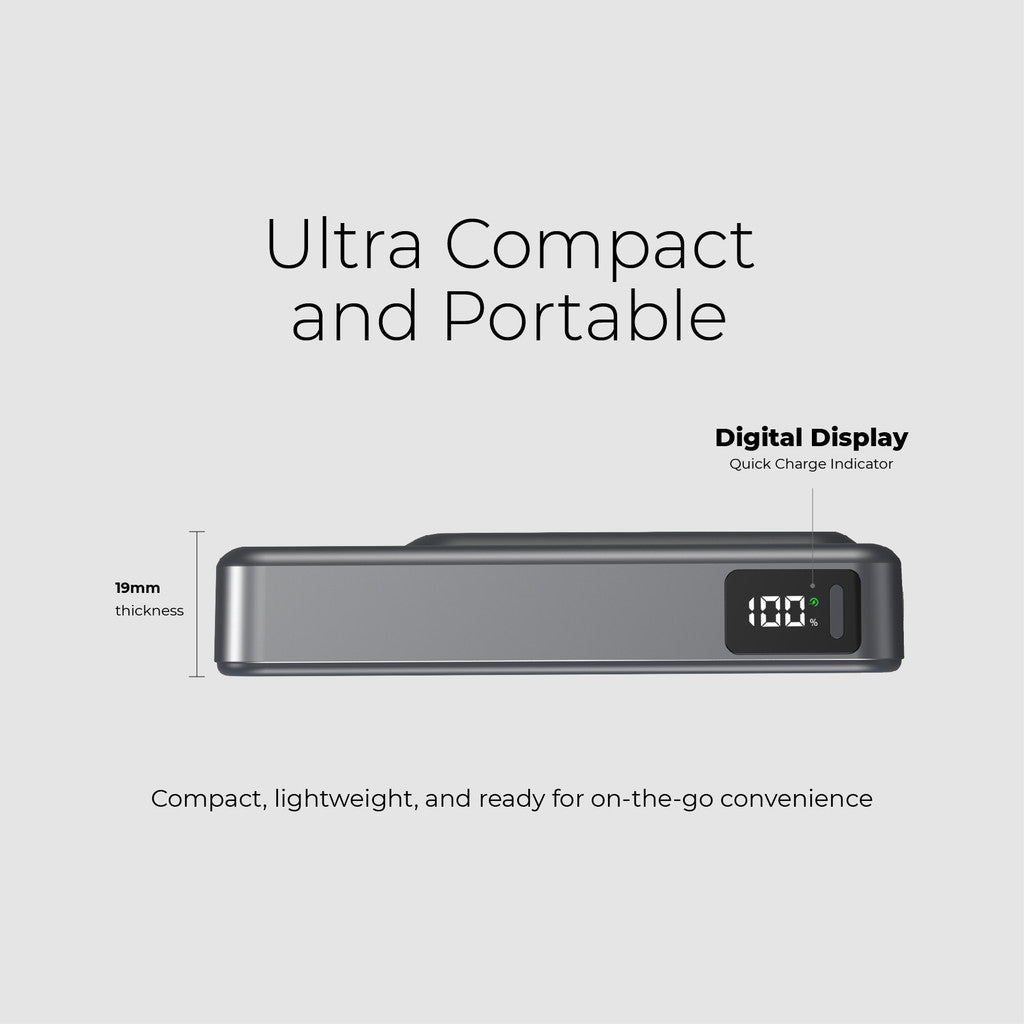 (CCC Certified) Mazer Powerbank 10000mAh Magnetic 15W Wireless Powerbank PD30W Powerbank with Stand