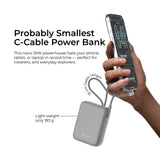 (CCC + QR) Mazer Powerbank 10000mAh PD35W PowerCharge Nano Power Bank with Dual Built-in USB-C Cable