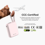 (CCC + QR) Mazer Powerbank 10000mAh PD35W PowerCharge Nano Power Bank with Dual Built-in USB-C Cable