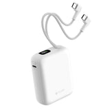 (CCC + QR) Mazer Powerbank 10000mAh PD35W PowerCharge Nano Power Bank with Dual Built-in USB-C Cable
