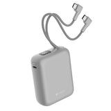 (CCC + QR) Mazer Powerbank 10000mAh PD35W PowerCharge Nano Power Bank with Dual Built-in USB-C Cable