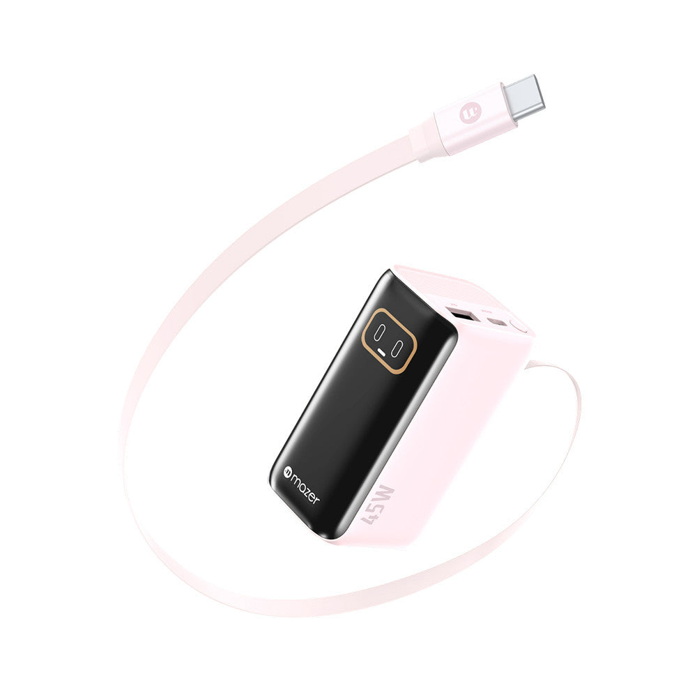 [New CCC Certified] Mazer 10000mAh Powerbank PD45W Fast Charging Built-in USB-C Cable Lanyard