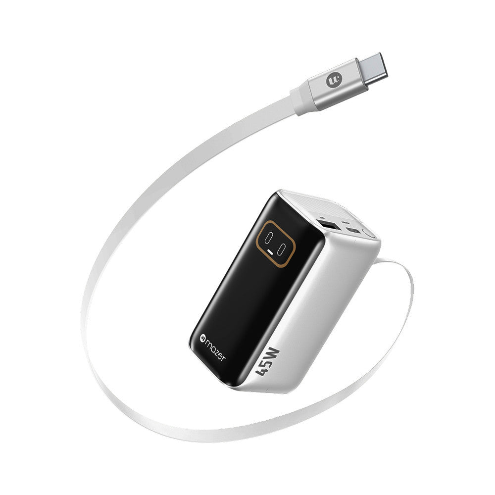[New CCC Certified] Mazer 10000mAh Powerbank PD45W Fast Charging Built-in USB-C Cable Lanyard