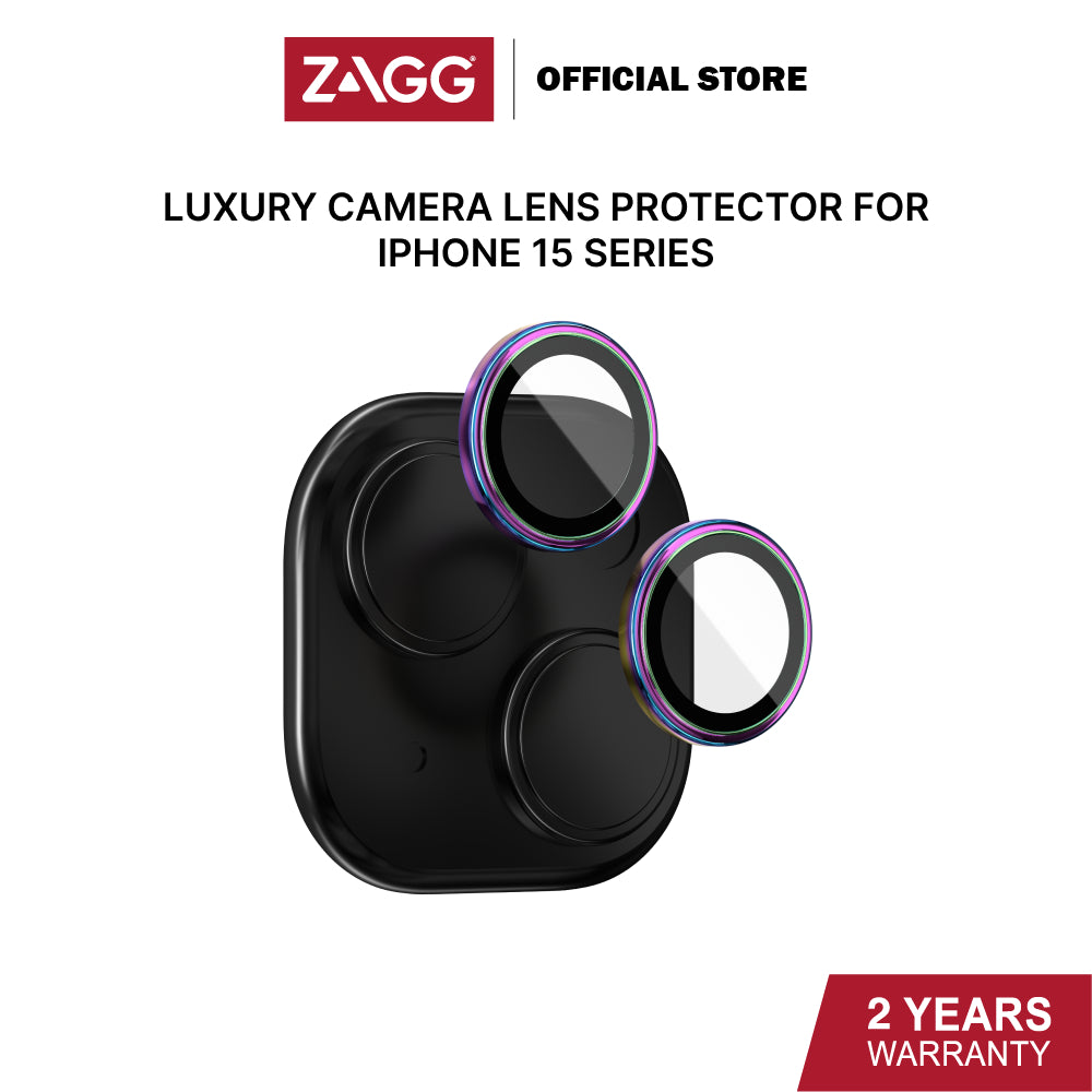 ZAGG LUXURY CAMERA LENS PROTECTOR FOR IPHONE 15/ 15 PLUS/15 PRO /15 PRO MAX | 2 Years Warranty