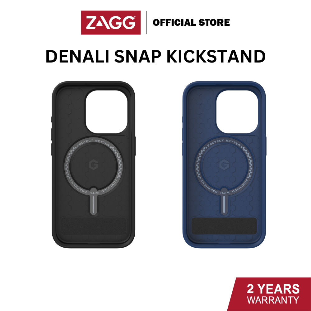 Zagg Denali Snap with Kick Stand Case For iPhone 15 Pro / 15 Pro Max | 2 Years Limited Warranty