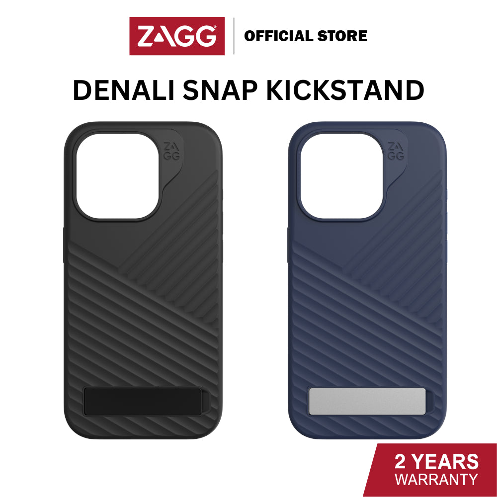 Zagg Denali Snap with Kick Stand Case For iPhone 15 Pro / 15 Pro Max | 2 Years Limited Warranty