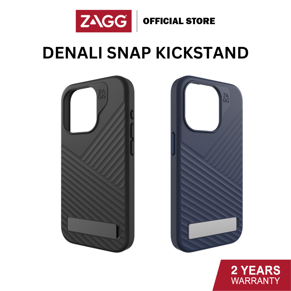 Zagg Denali Snap with Kick Stand Case For iPhone 15 Pro / 15 Pro Max | 2 Years Limited Warranty