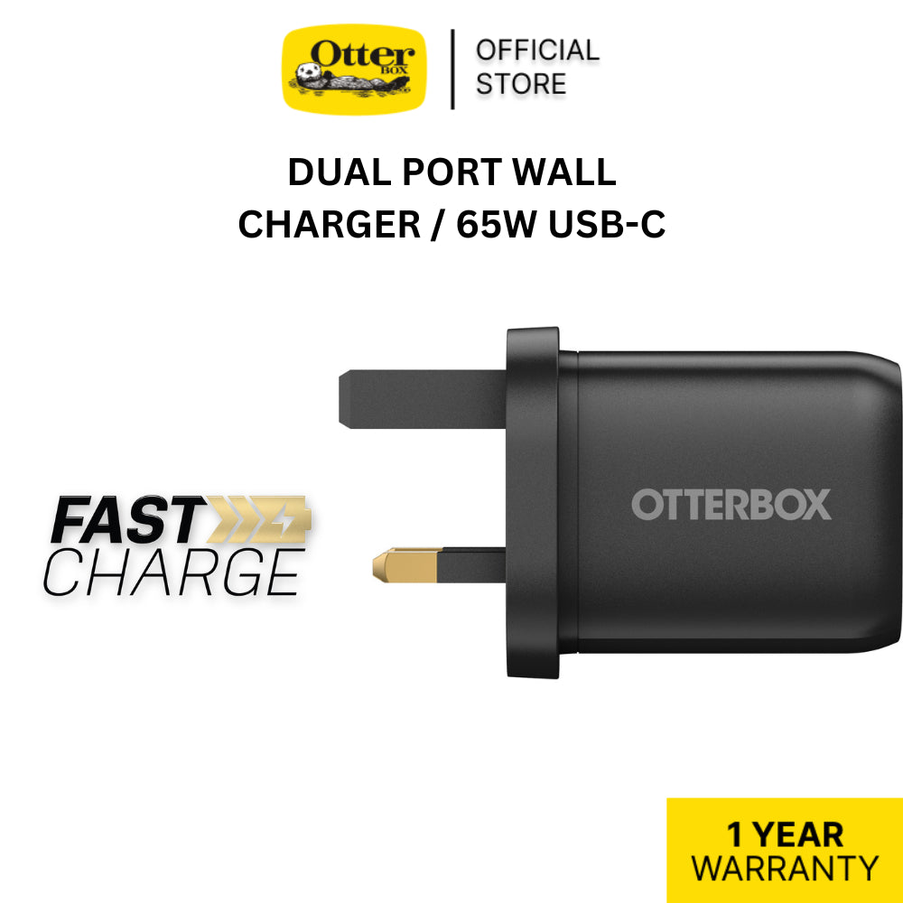 Otterbox Wall Charger Dual Port / 65W  USB-C  | 1 Year Warranty