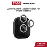 ZAGG LUXURY CAMERA LENS PROTECTOR FOR IPHONE 15/ 15 PLUS/15 PRO /15 PRO MAX | 2 Years Warranty