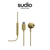 Sudio V3 Essential Wired Earbuds with Microphone - USB-C, Tangle-Free Cable for Clear Calls