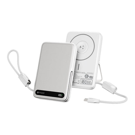 (CCC Certified) Mazer 10000mAh Magnetic Powerbank PD27W Fast Charge-15W Wireless-USB-C Cable-Stand-Watch Charger